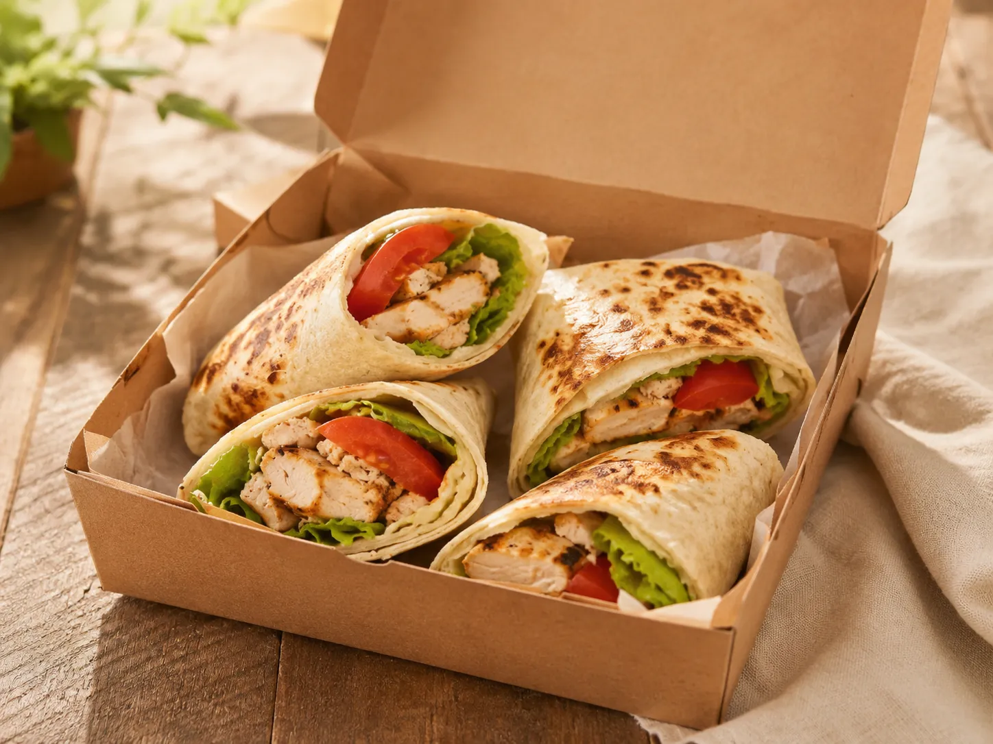 Wrap de Pollo con Vegetales