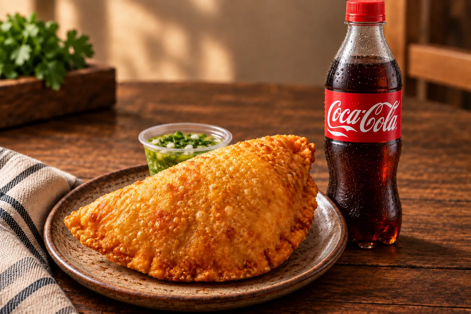 Box Empanada & Coca-Cola