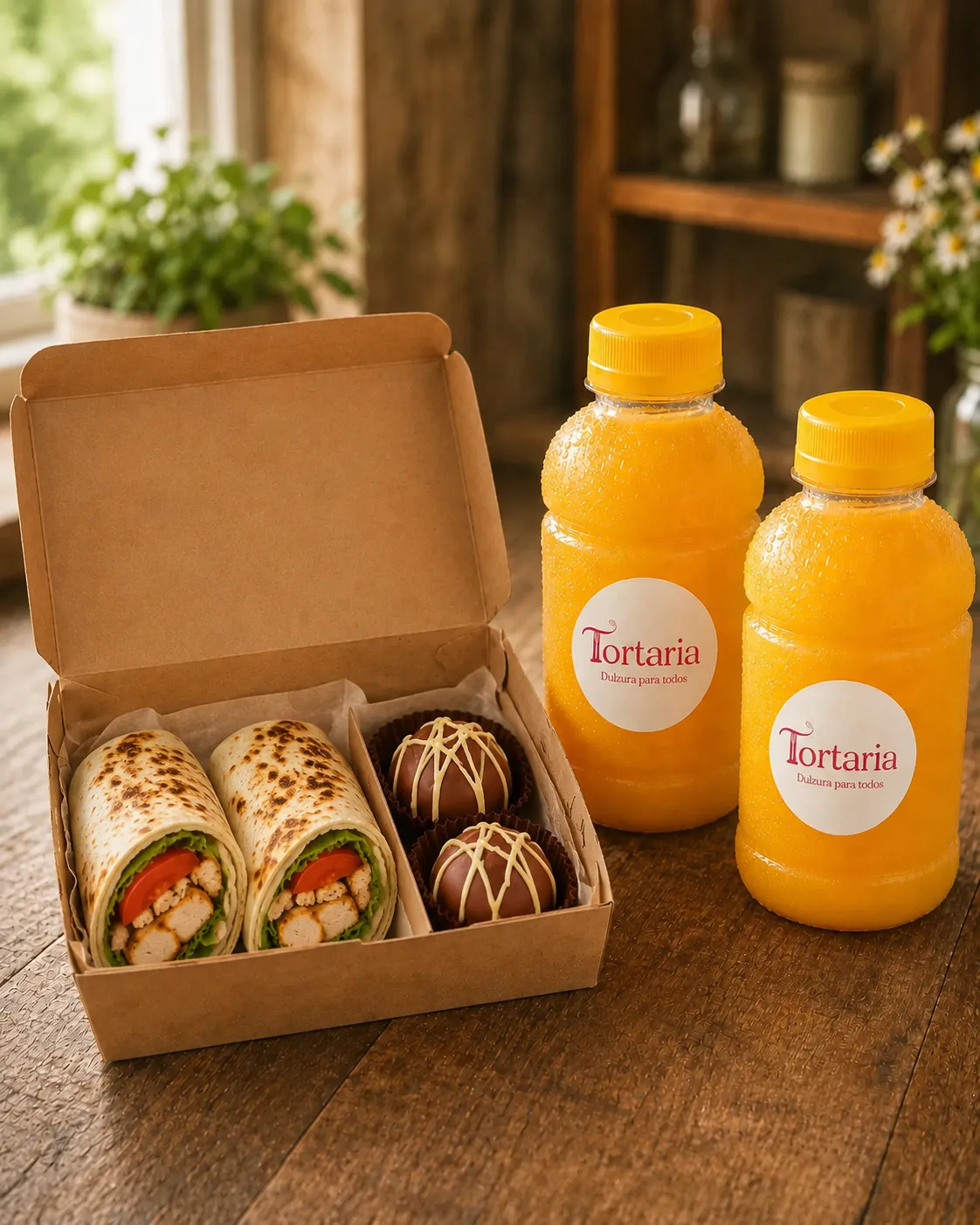 Combo para Dos: Wrap, Trufas & Jugo